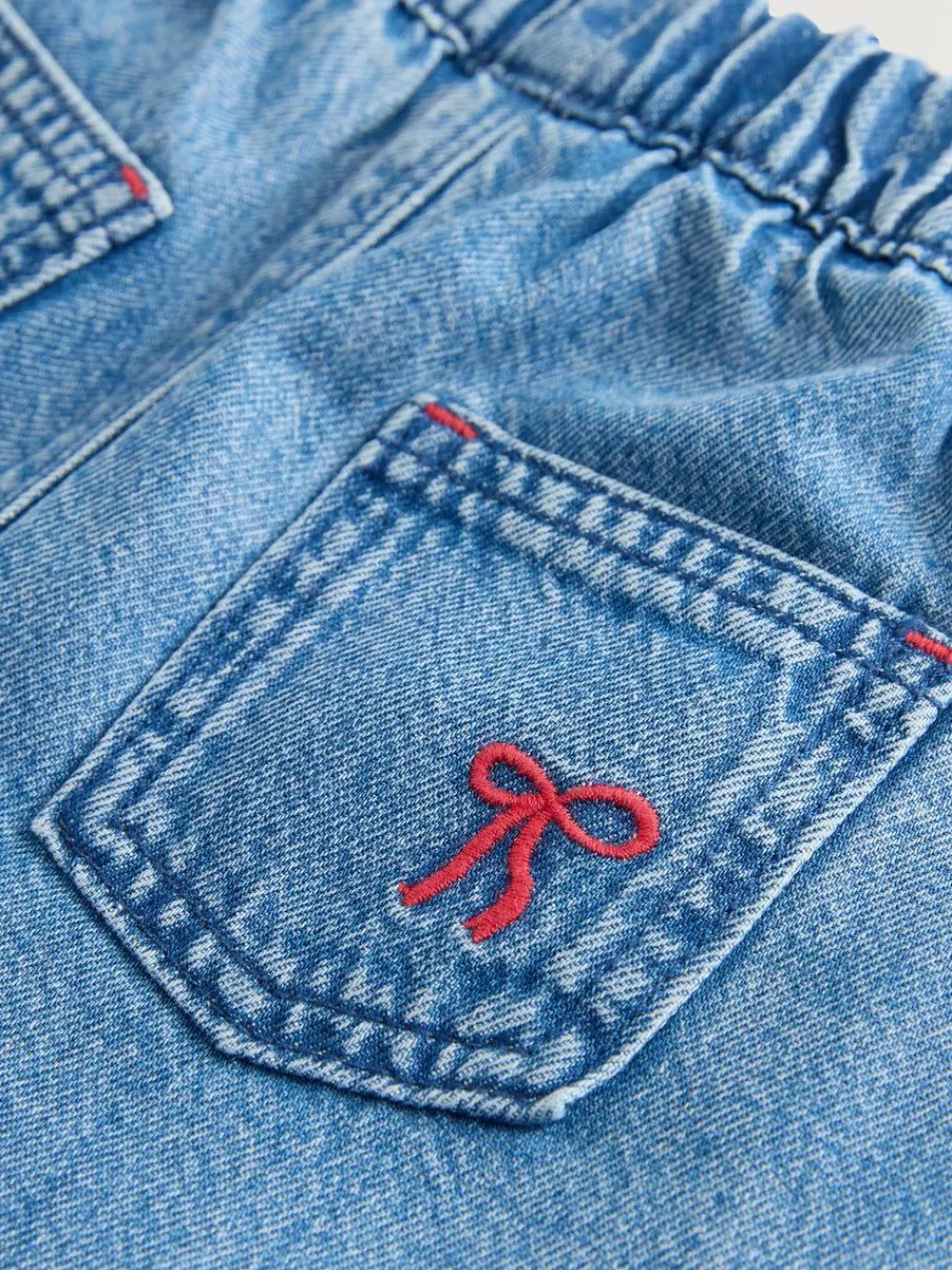 Next Mid Blue Denim Bow Embroidered Jeans (3mths-7yrs)^ Jeans & Joggers|Occasionwear