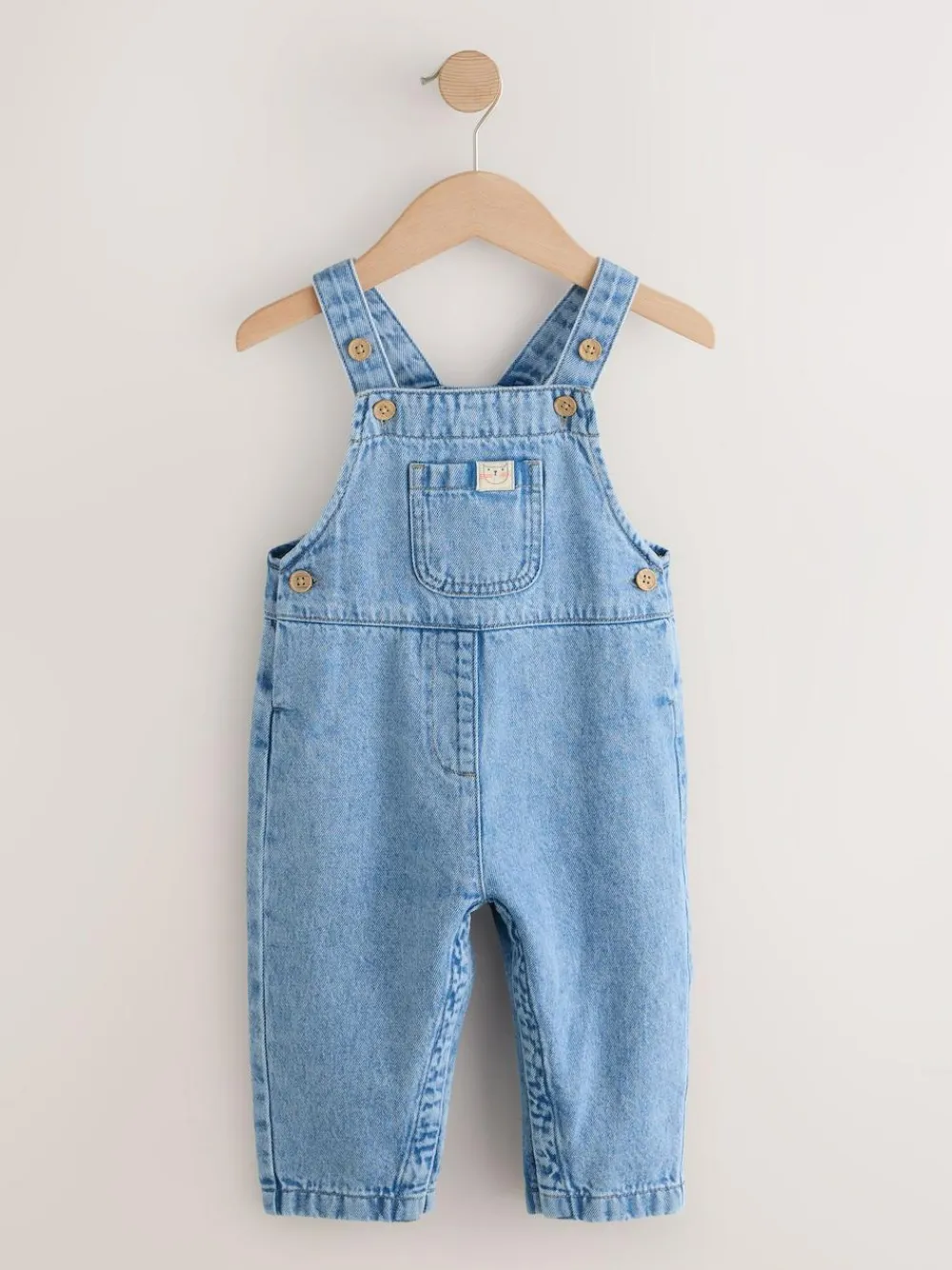 New Next Denim Dungarees (3mths-7yrs) Mid Blue