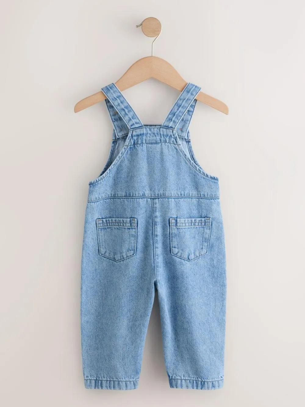 New Next Denim Dungarees (3mths-7yrs) Mid Blue