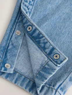 New Next Denim Dungarees (3mths-7yrs) Mid Blue