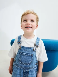 Clearance Next Denim Dungarees (3mths-7yrs) Mid Blue