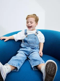 Clearance Next Denim Dungarees (3mths-7yrs) Mid Blue