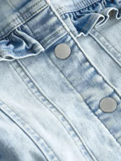 Discount Next Mid Blue Denim Frill Jacket (3mths-7yrs)