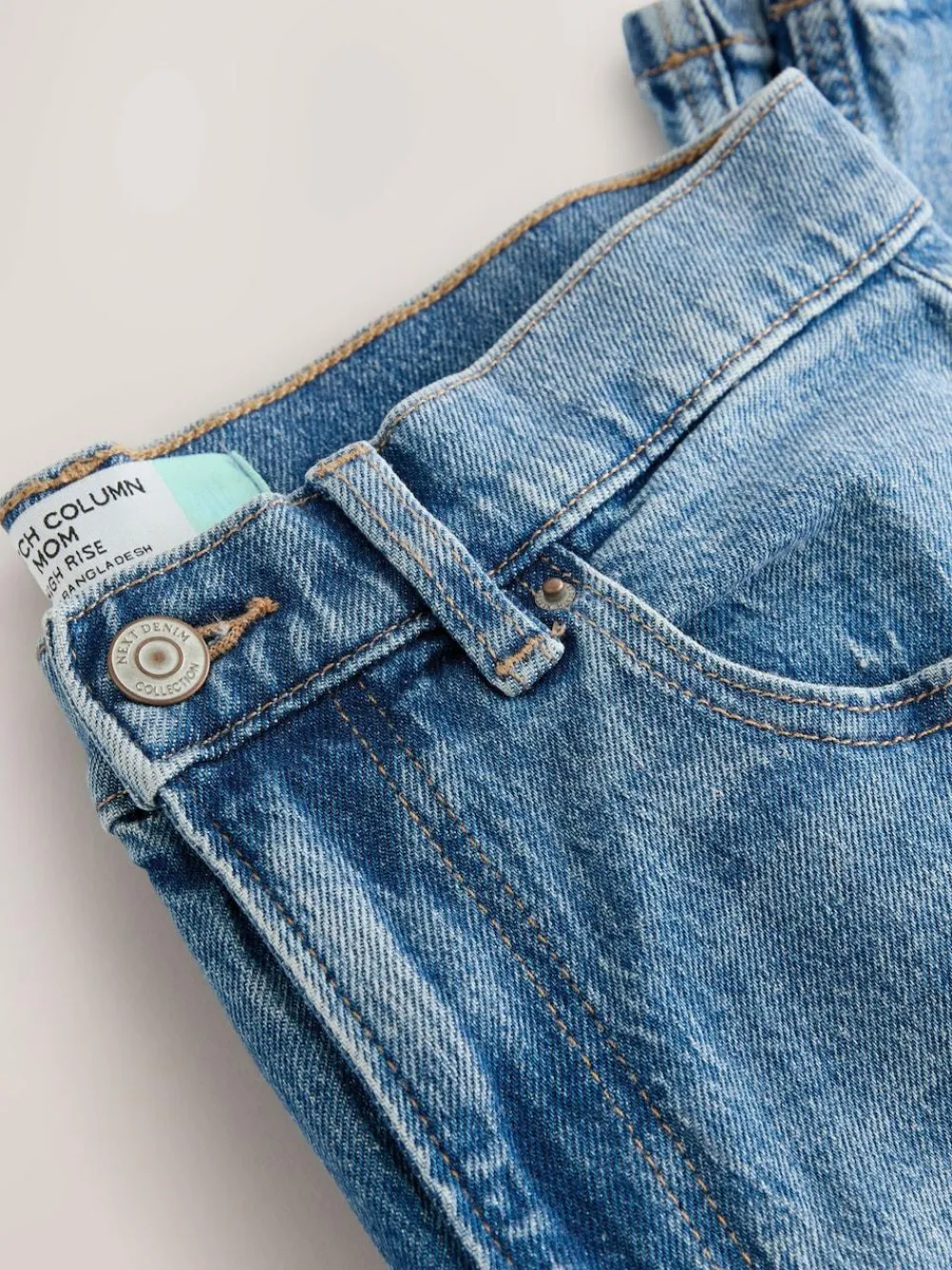 Clearance Next Mom Comfort Stretch Column Jeans Mid Blue Denim