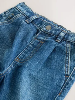 Online Next Pleat Front Jeans (3mths-7yrs) Mid Blue Denim