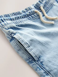 Next Mid Blue Denim Pull On Wide Leg Jeans (3-16yrs)^ Jeans