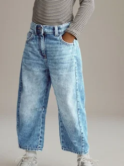Next Mid Blue Denim Volume Barrel Jeans (3-16yrs)^ Jeans