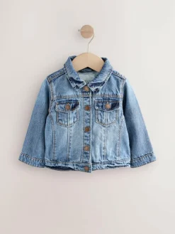 Hot Next Mid Blue Denim Western 100% Cotton Jacket (3mths-7yrs)