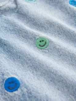 Next Mid Blue Embroidered 100% Cotton Denim Jeans (3mths-7yrs)