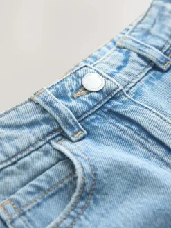 Best Next Mid Blue Floral Appliqué Wide Leg Jeans (3-16yrs)