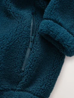 Next Funnel Neck Fleece (3-16yrs) Mid Blue