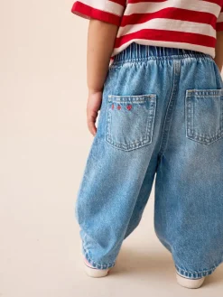 Outlet Next Mid Blue Galentines Embroidered Jeans (3mths-7yrs)