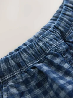 Online Next Barrel Jeans (3mths-7yrs) Mid Blue Gingham