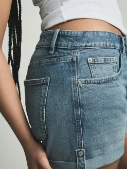 Clearance Next Hourglass Denim Boy Shorts Mid Blue