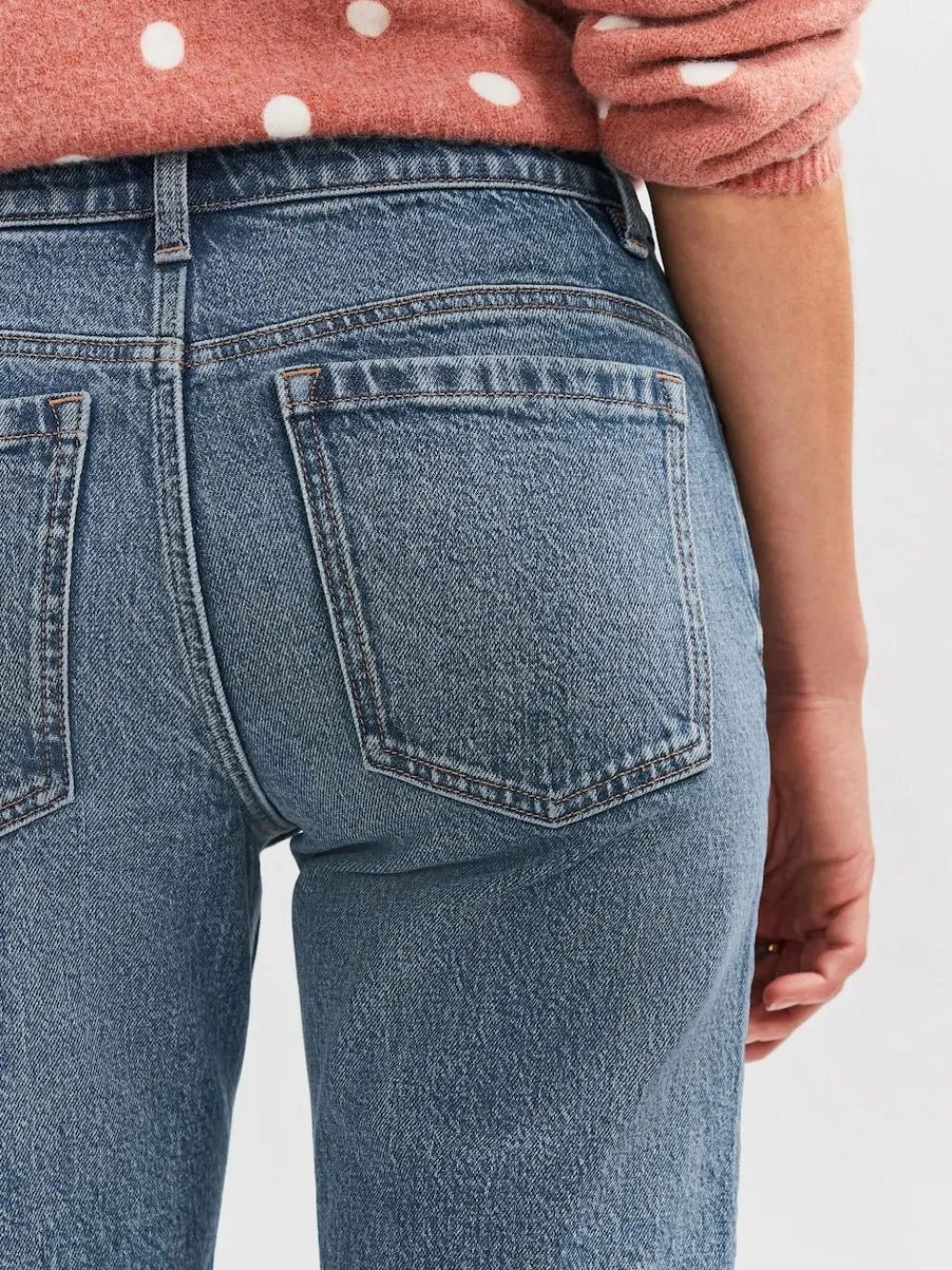 Outlet Next Knee Length Bermuda Denim Shorts Mid Blue