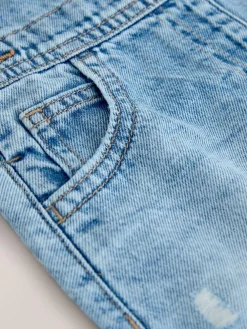 Best Next Mid Blue Plain Denim Dungarees (3mths-7yrs)