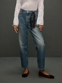 Next Mid Rise Ankle Straight Leg Jeans With Scarf^Women Jeans|Jeans