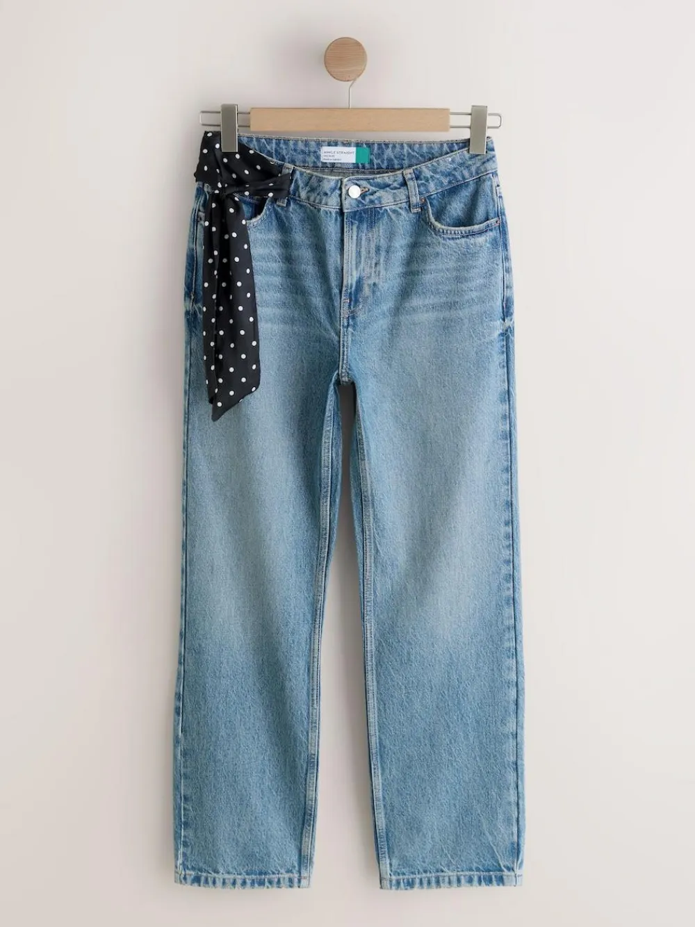 Next Mid Rise Ankle Straight Leg Jeans With Scarf^Women Jeans|Jeans