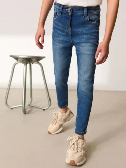 Online Next Regular Fit Skinny Jeans (3-16yrs) Mid Blue