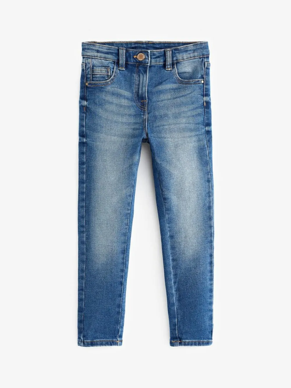 Online Next Regular Fit Skinny Jeans (3-16yrs) Mid Blue