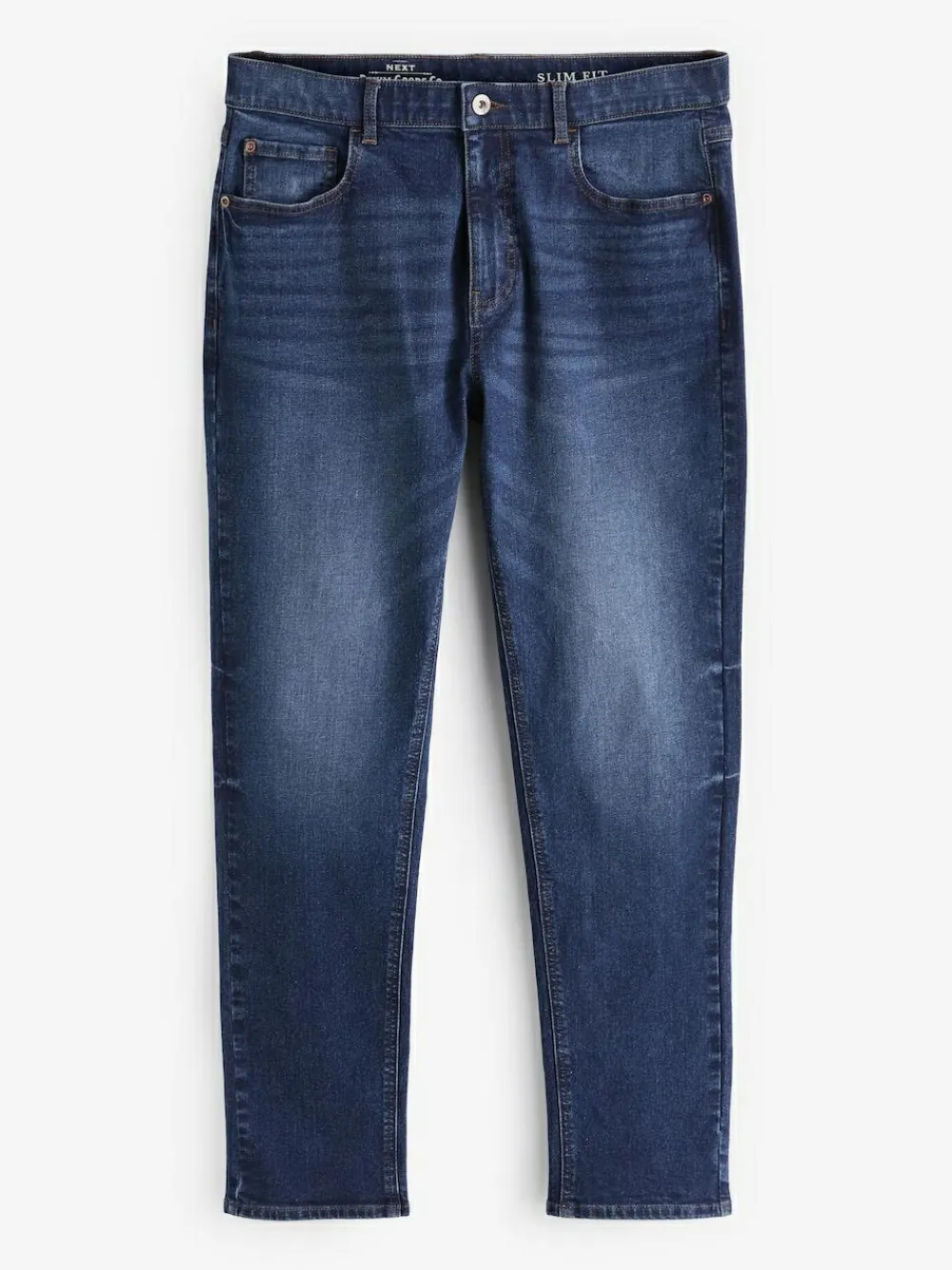 Next Mid Blue Slim Fit Essential Stretch Jeans^ Jeans|Jeans