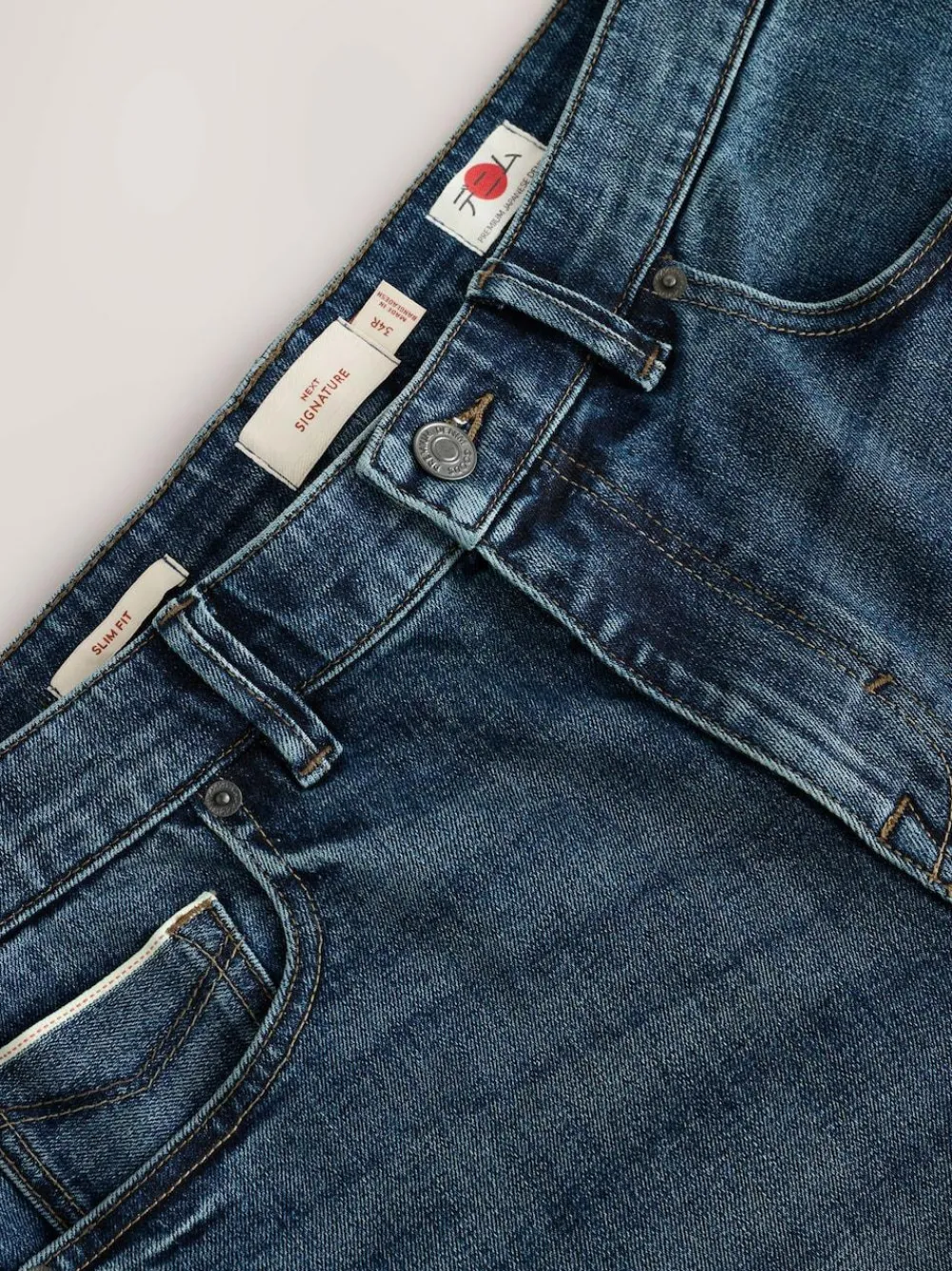 Next Slim Fit Signature Selvedge Denim Jeans^ Jeans|Jeans