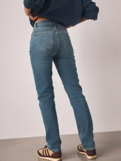 Clearance Next Slim Mid Rise Stretch Jeans Mid Blue