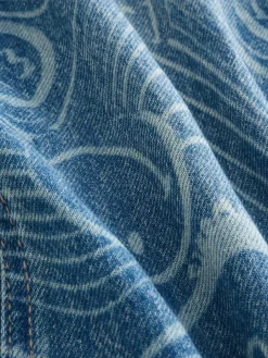 Discount Next Mid Blue SmileyWorld® Print Wide Leg Jeans (3-16yrs)