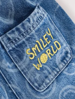 Next Mid Blue SmileyWorld® Pullon Barrel Jeans (3-16yrs)^ Jeans