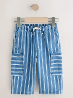 Next Wide Leg Pull On Cargo 100% Cotton Jeans (3mths-7yrs)^BOY Jeans & Joggers|Jeans