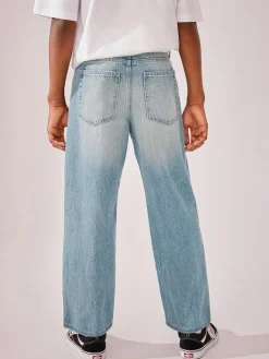 Next Mid Blue Wide Fit Authentic Jeans (3-16yrs)^BOY Jeans|Jeans