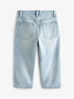 Next Mid Blue Wide Fit Authentic Jeans (3-16yrs)^BOY Jeans|Jeans