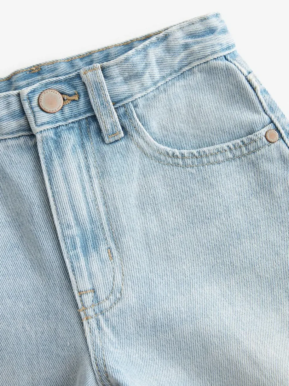 Next Mid Blue Wide Fit Authentic Jeans (3-16yrs)^BOY Jeans|Jeans