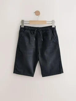 Hot Next Bermuda Pull On Denim Shorts 2 Pack (3-16yrs) Mid Blue/Black