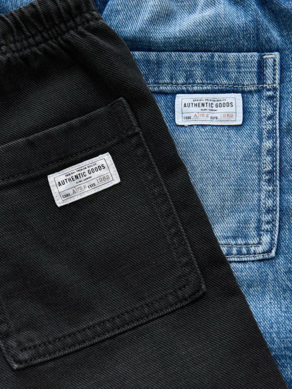 Hot Next Bermuda Pull On Denim Shorts 2 Pack (3-16yrs) Mid Blue/Black