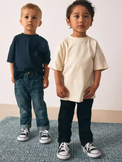 Next Mid Blue/Black Denim 2 Pack Regular Fit Comfort Stretch Jeans (3mths-7yrs)