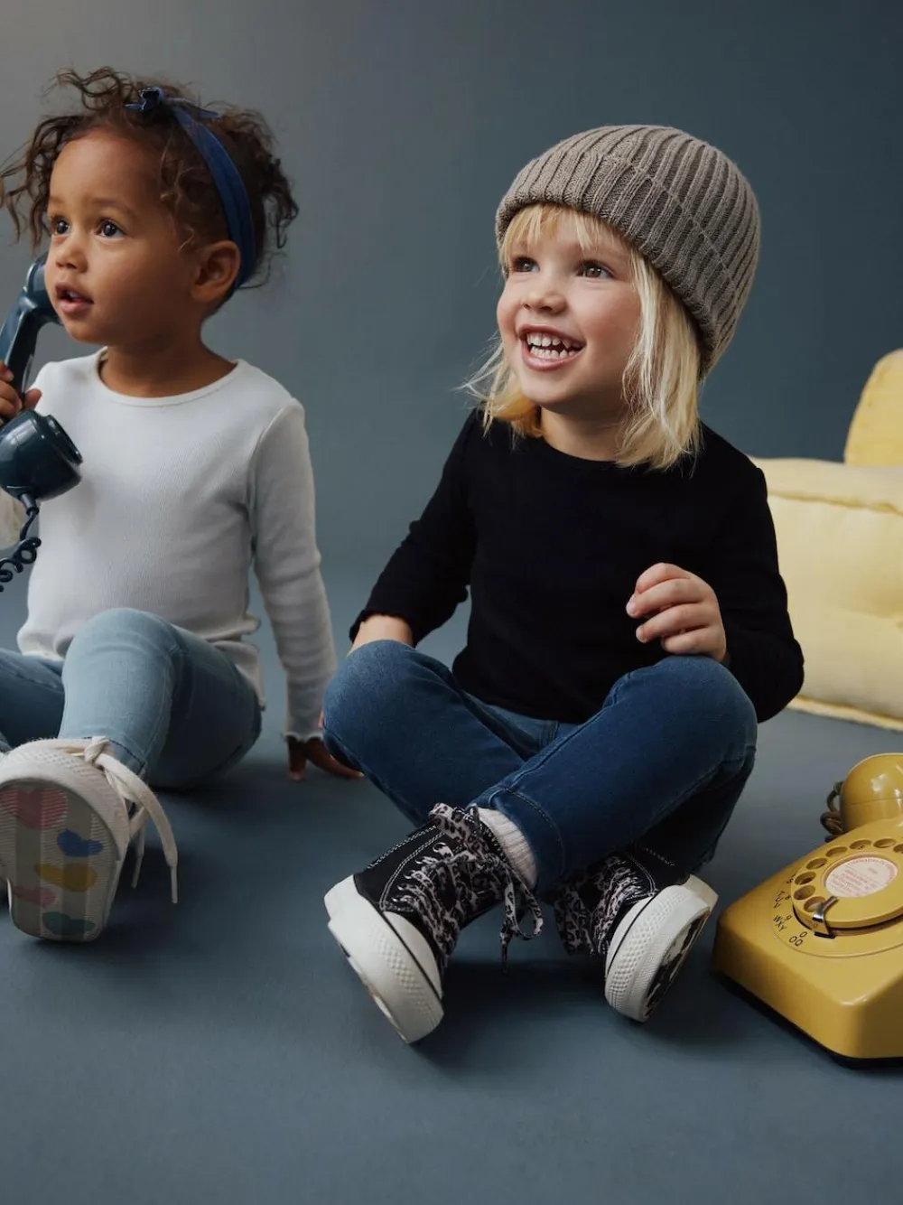 Next Mid Blue/Light Blue Denim 2 Pack Elasticated Waist Jeggings (3mths-7yrs)^ Multipacks|Jeans & Joggers