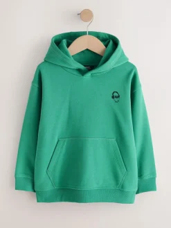 Next Mid Green Skull Sign Off Hoodie (3-16yrs)^BOY Sweatshirts & Hoodies