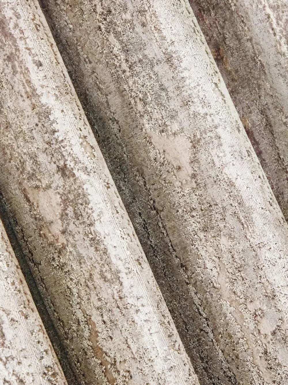 Best Next Collection Luxe Heavyweight Chic Velvet Abstract Eyelet Lined Curtains Mid Natural