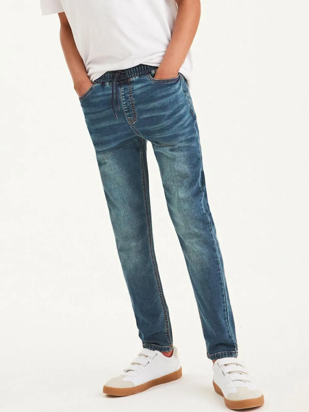 Next Skinny Fit Stretch Elasticated Waist Jeans (3-16yrs)^BOY Jeans|Jeans