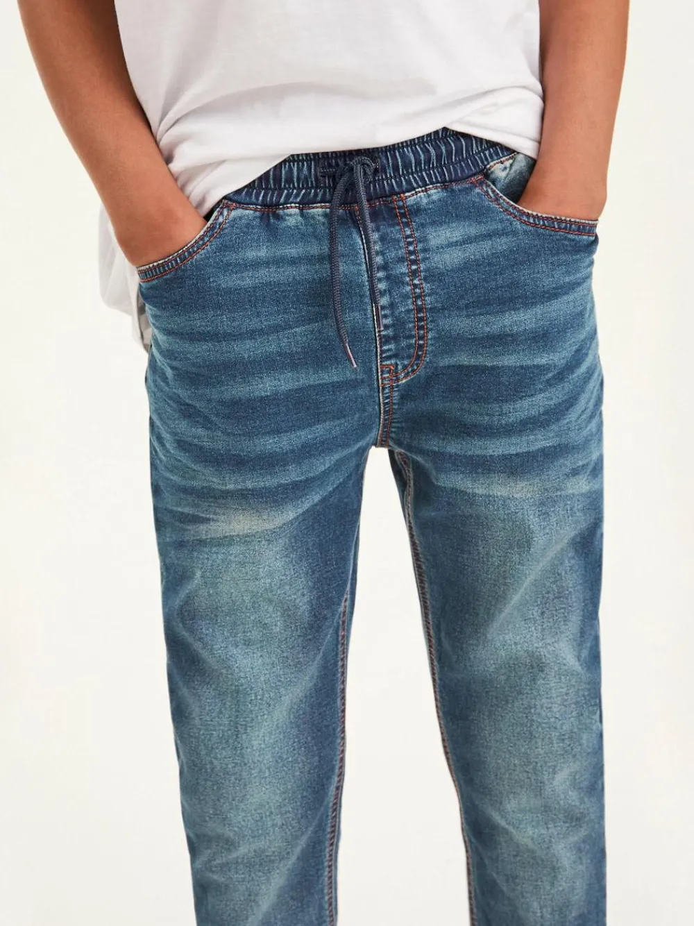 Next Skinny Fit Stretch Elasticated Waist Jeans (3-16yrs)^BOY Jeans|Jeans