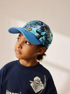 New Next 100% Cotton Cap (3-16yrs) Minecraft Grafitti