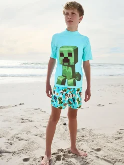 Hot Next Minecraft Rash Vest (3-16yrs)