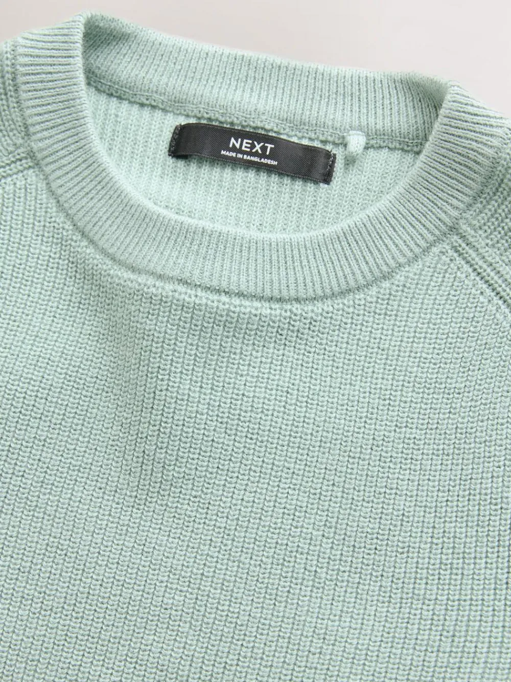 Next Mineral Green Without Stag Cotton Crew Neck Knitted Jumper (3-16yrs)^BOY Knitwear & Sweaters|Knitwear