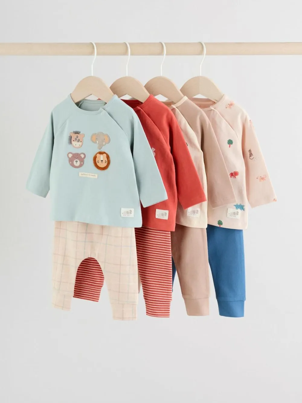 Clearance Next Mineral Little Cub Baby Tops and Leggings 8 Piece Set (0mths-2yrs)