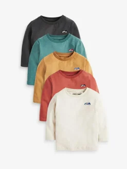 Outlet Next Long Sleeve T-Shirts 5 Pack (3mths-7yrs) Mineral