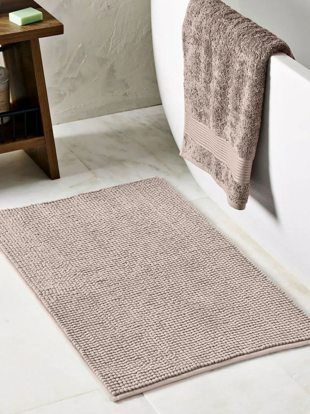 Best Next Mink Brown Bobble X-Large Bath Mat