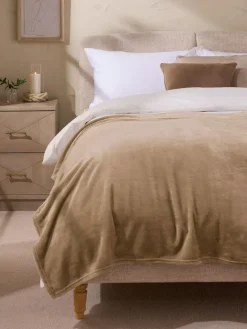 Hot Next Mink Brown Plush Fleece Throw