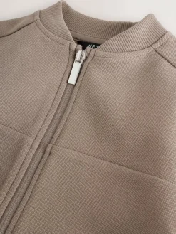 Best Next Smart Jersey Bomber Jacket and Joggers Set (3-16yrs) Mink Brown