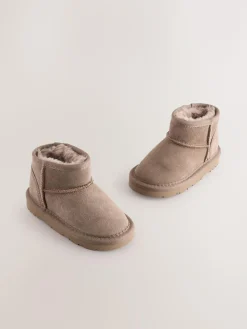 Next Mink Brown Water Repellent Standard Fit (F) Suede Pull On Boots^ Baby Boots|Boots
